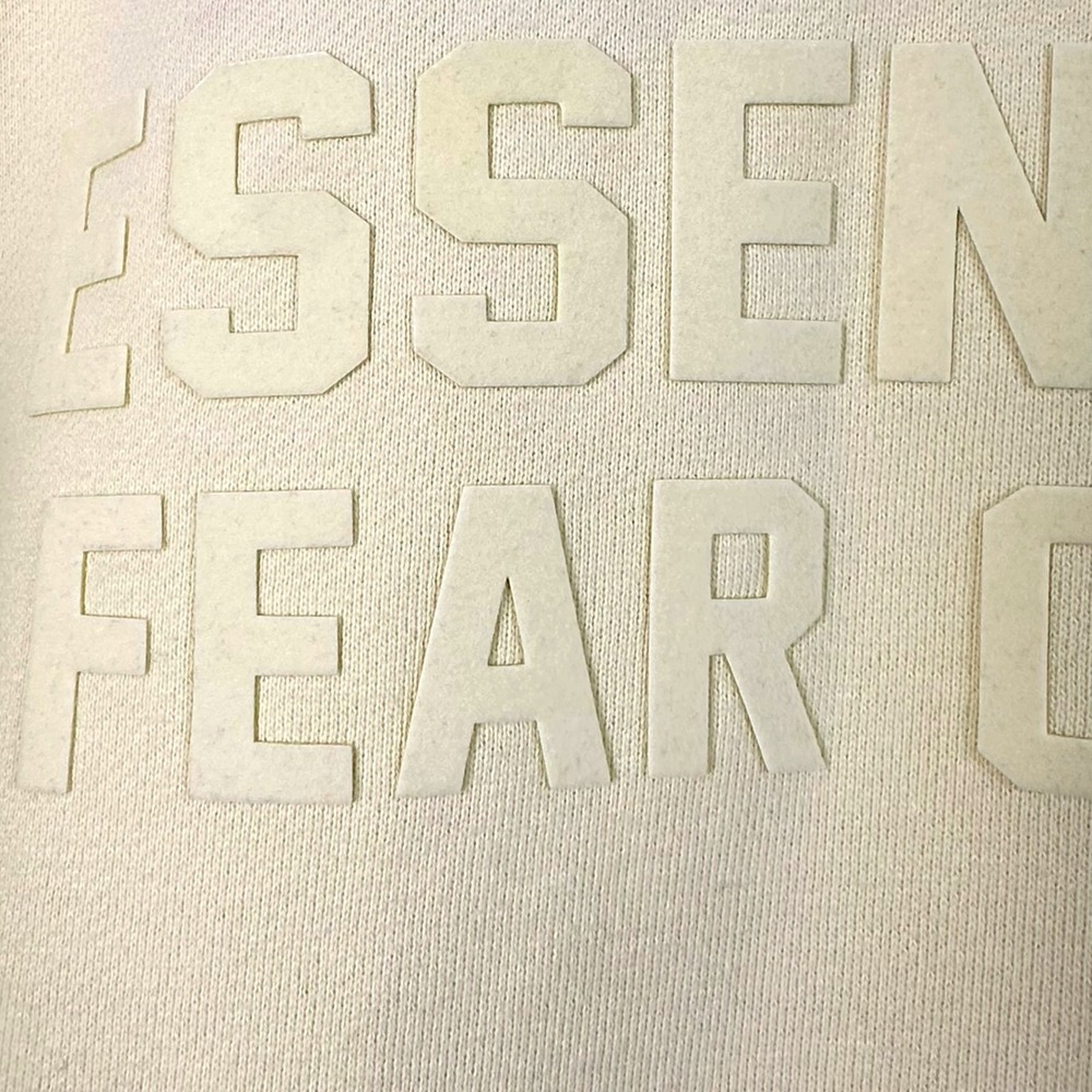 Fear of‎ God Essentials Hoodie Butter Yellow Embossed Logo Streetwear Sweatshirt - Picture 4 of 11